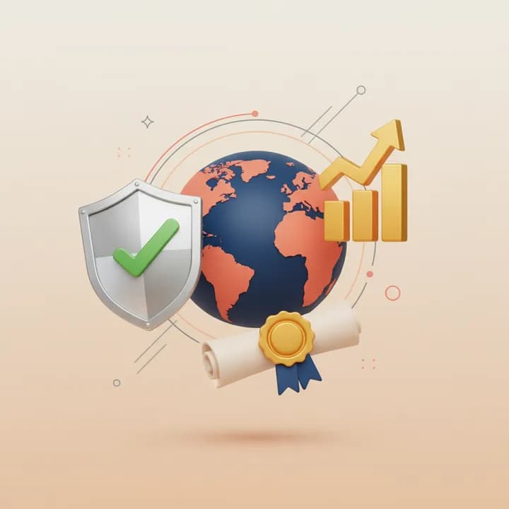 Icons representing security and growth benefits of keeping a Seychelles IBC compliant