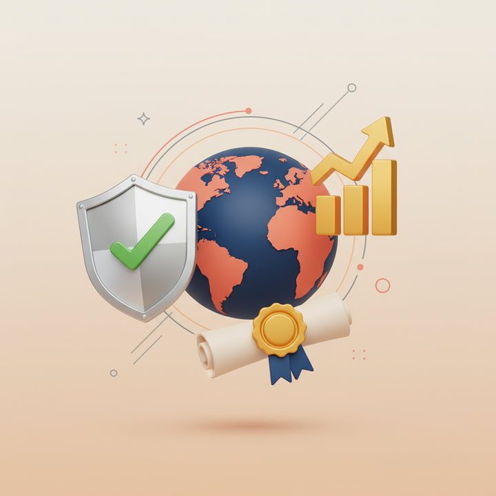 Business icons representing security and growth benefits for Seychelles IBCs